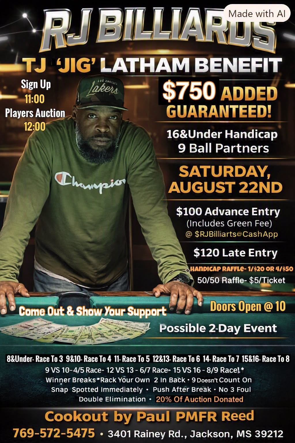 Tournament flyer / rules image
