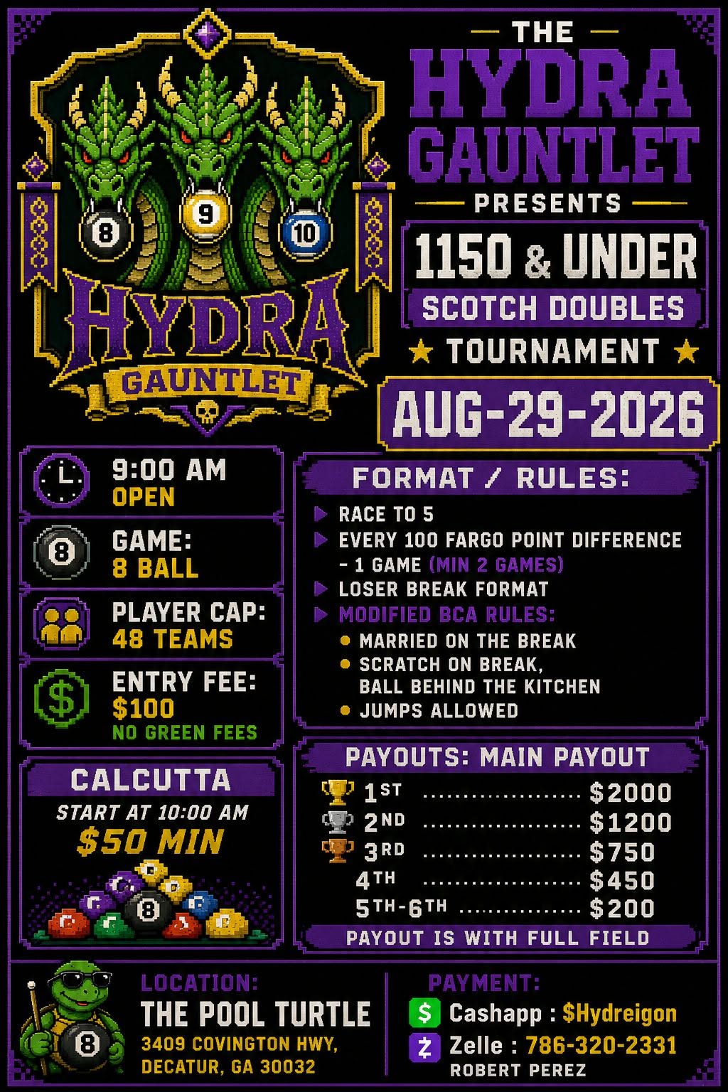 Tournament flyer / rules image