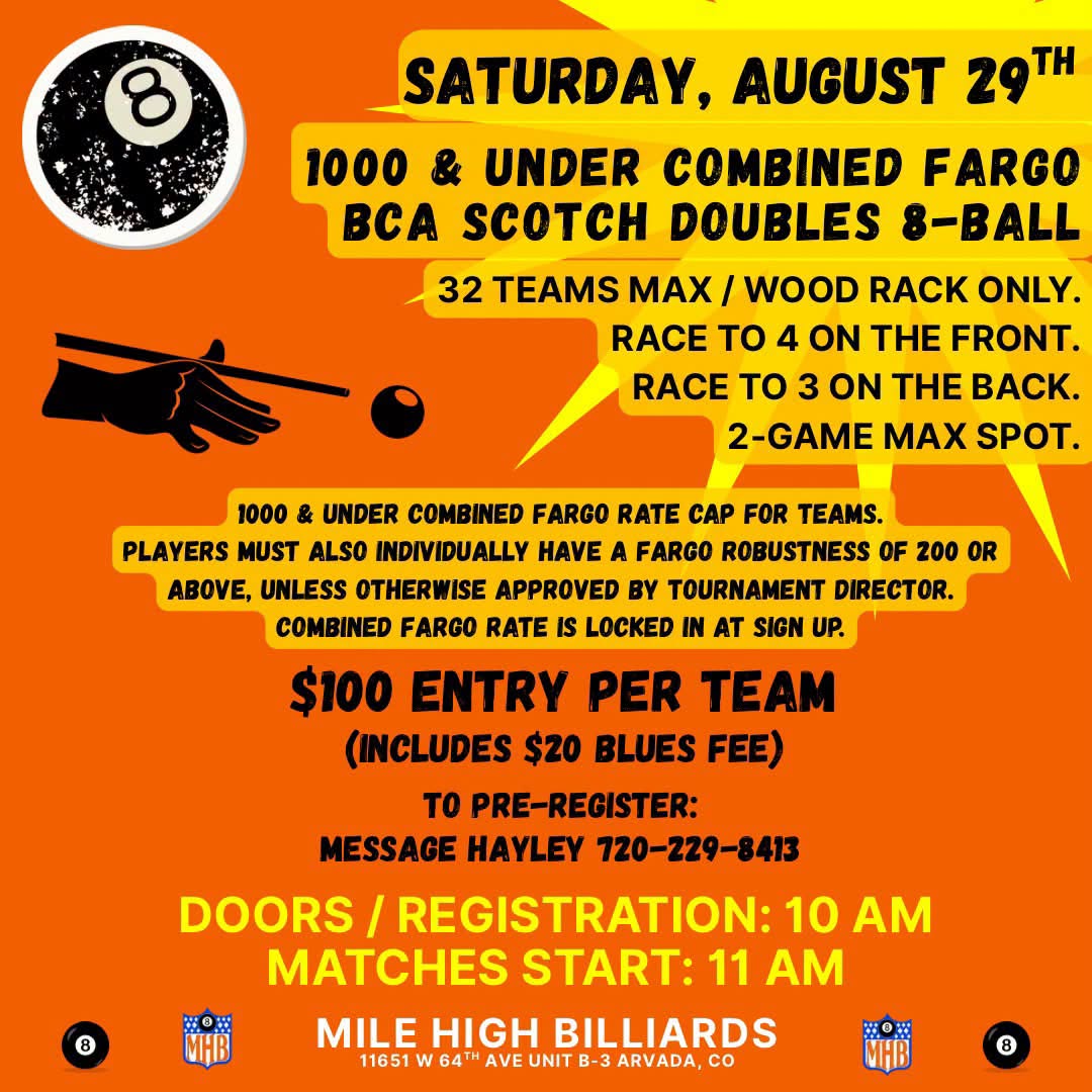 Tournament flyer / rules image