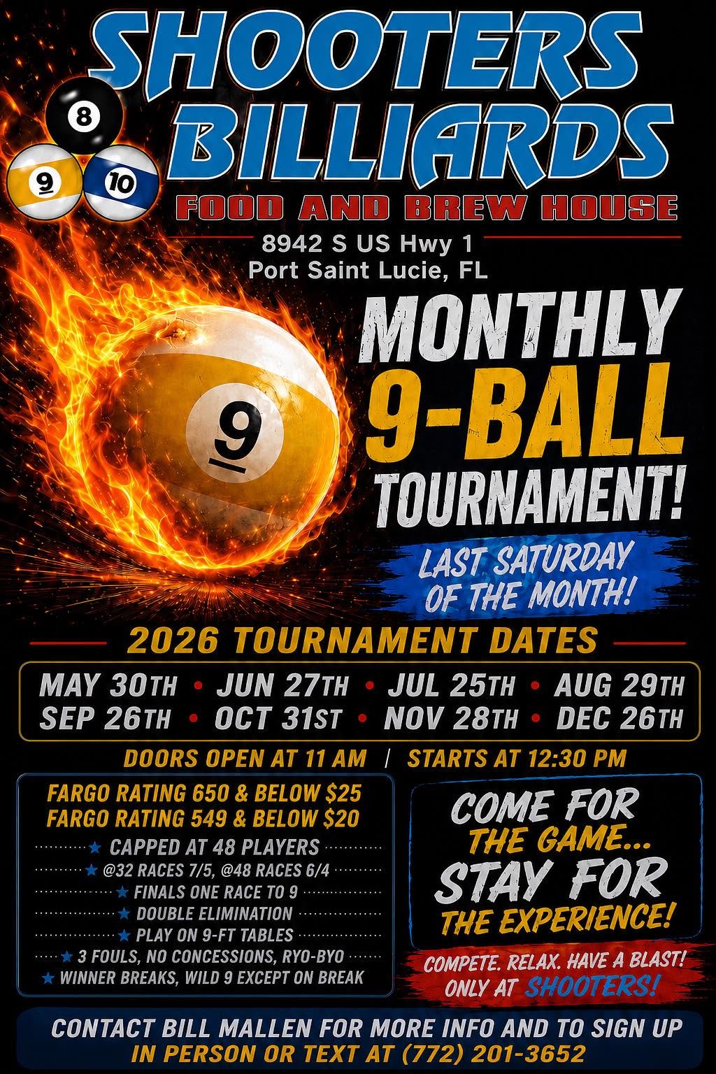 Tournament flyer / rules image