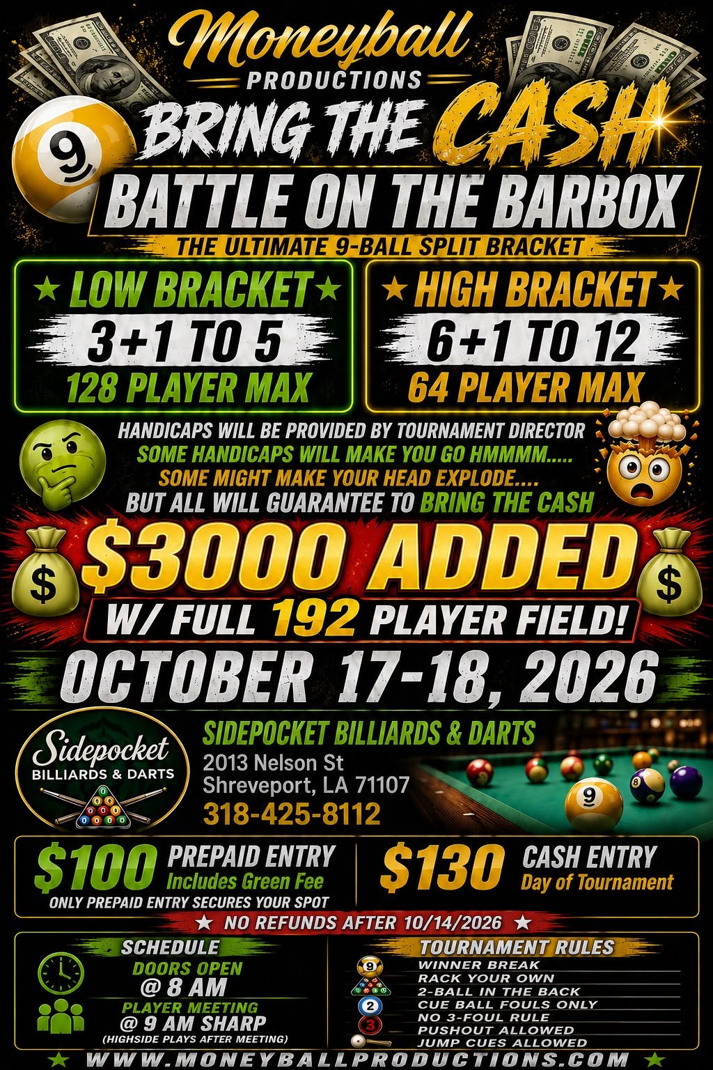 Tournament flyer / rules image