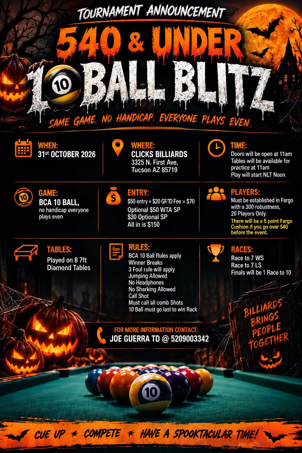 Tournament flyer / rules image