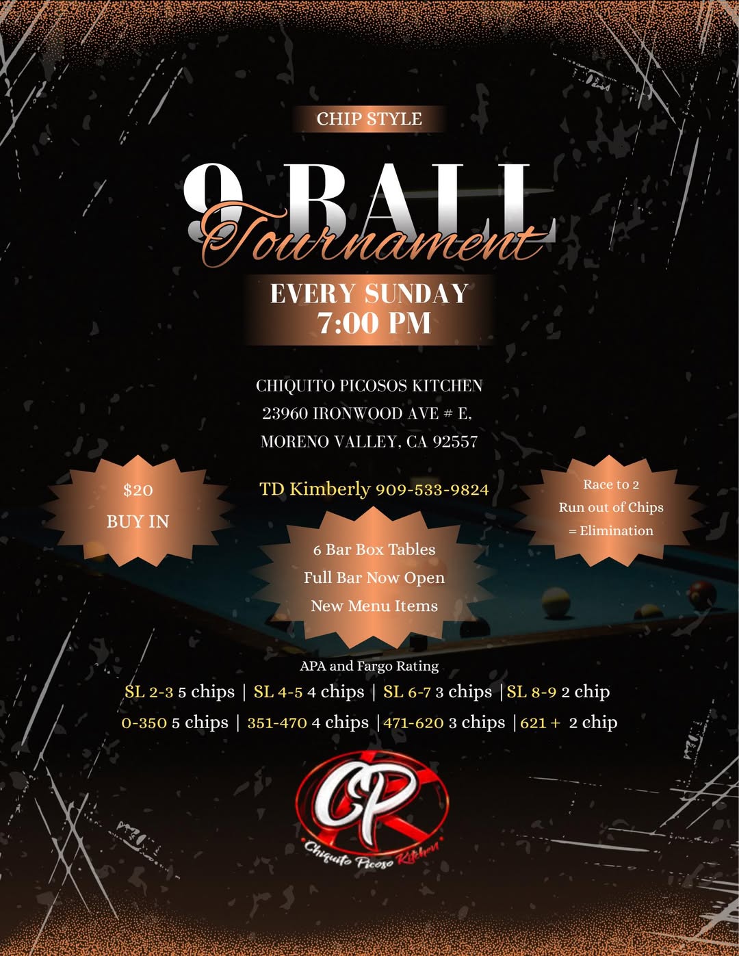 Tournament flyer / rules image