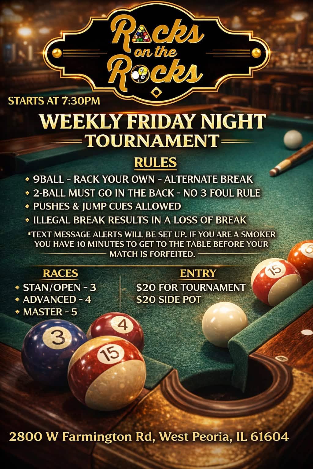 Tournament flyer / rules image