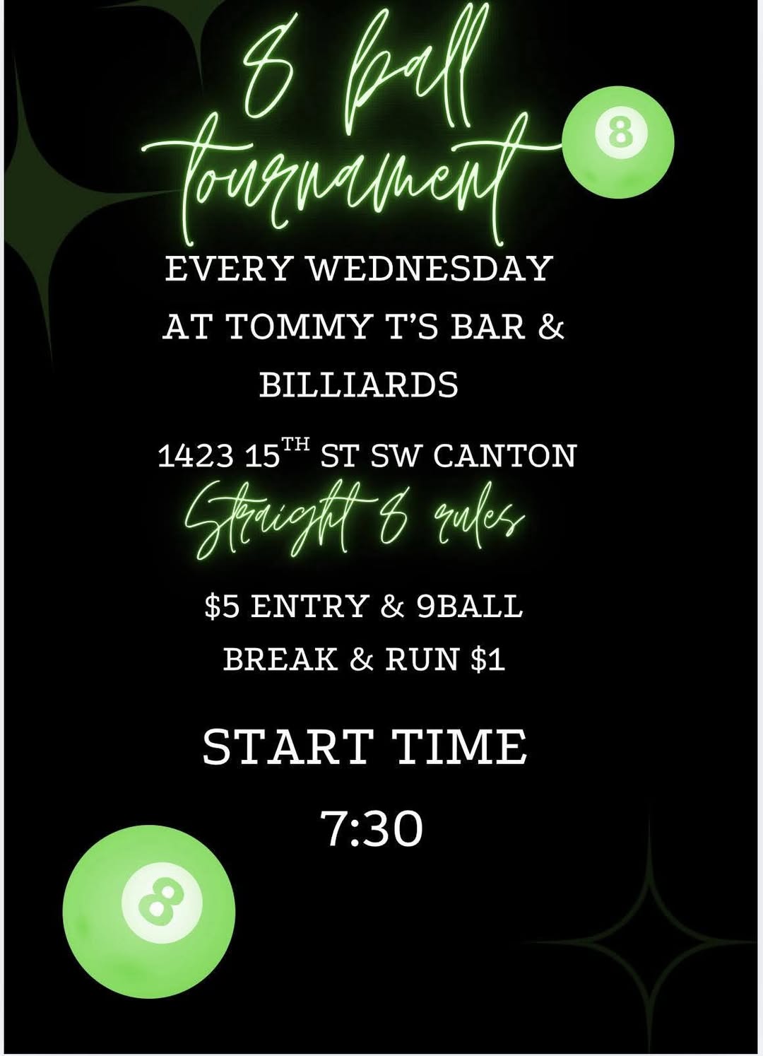 Tournament flyer / rules image