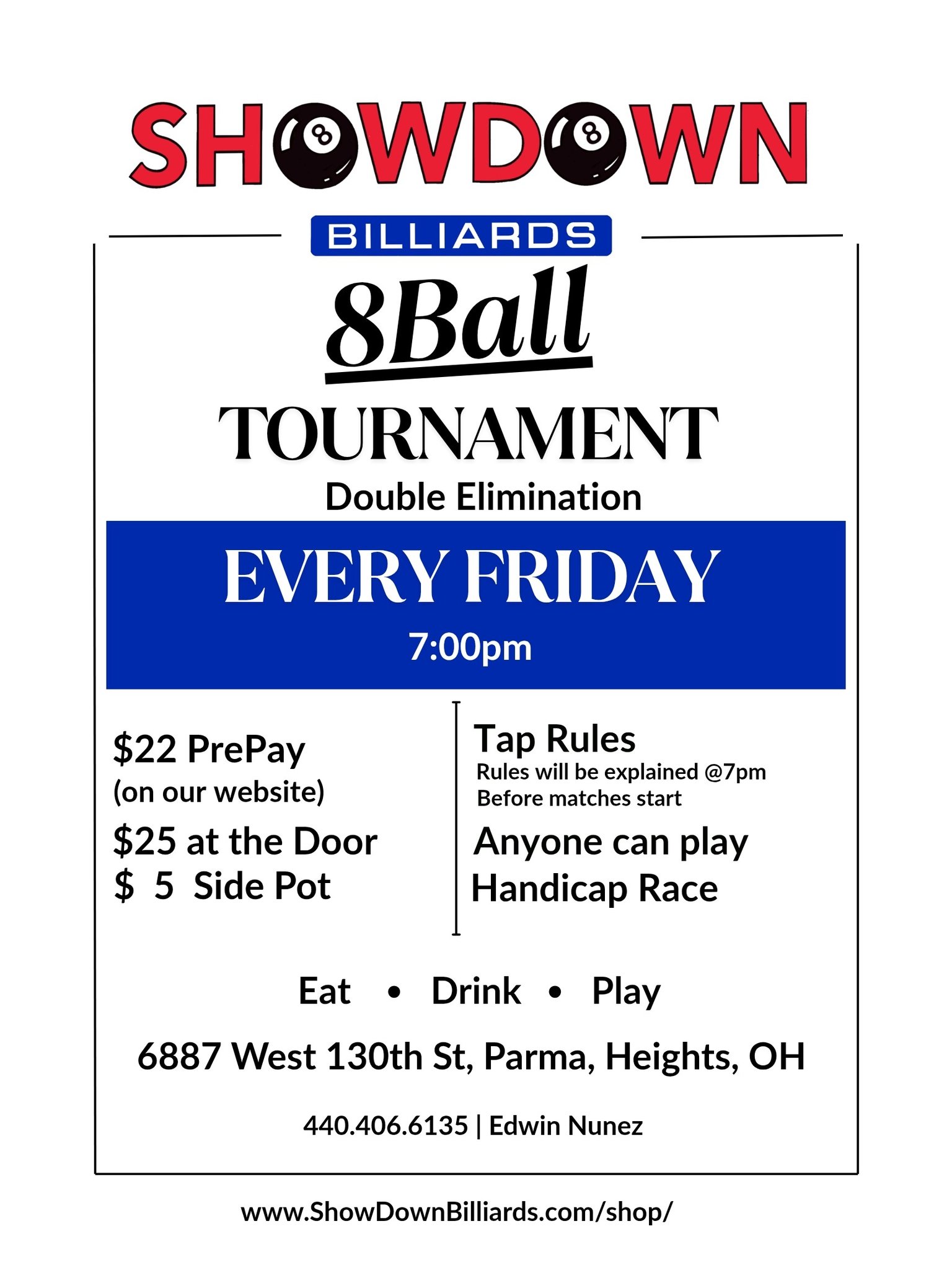 Tournament flyer / rules image