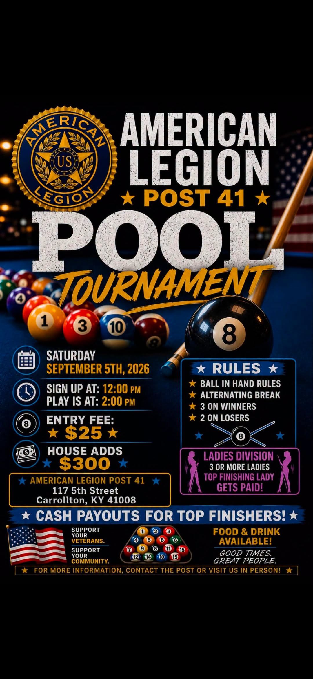 Tournament flyer / rules image