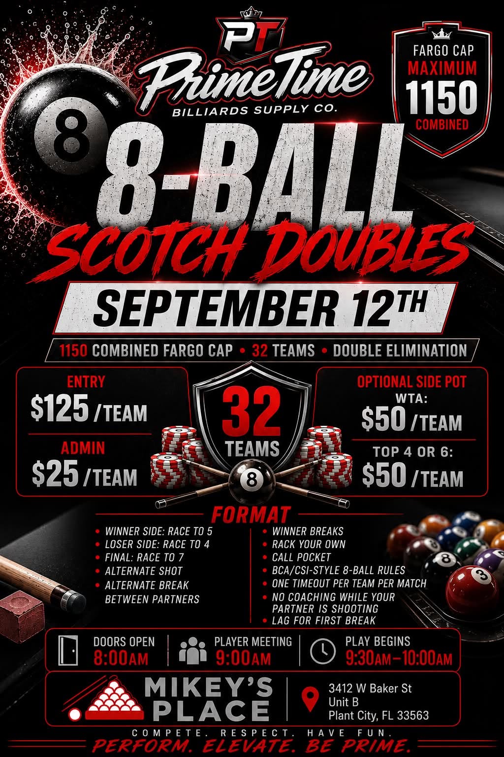 Tournament flyer / rules image