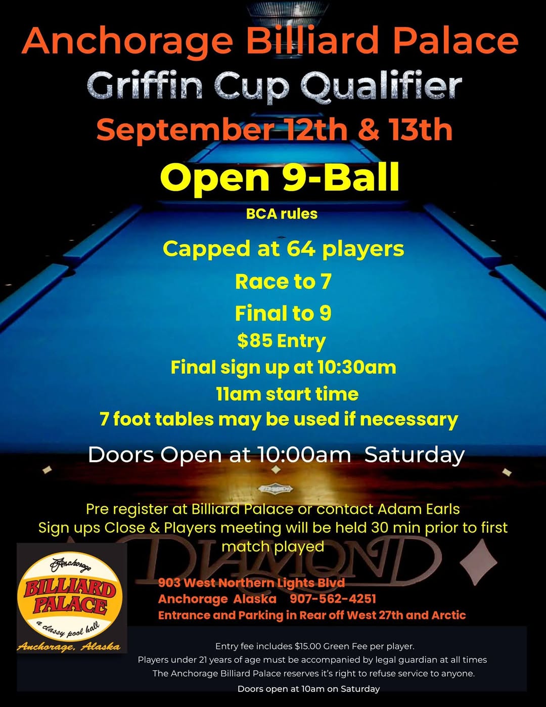 Tournament flyer / rules image