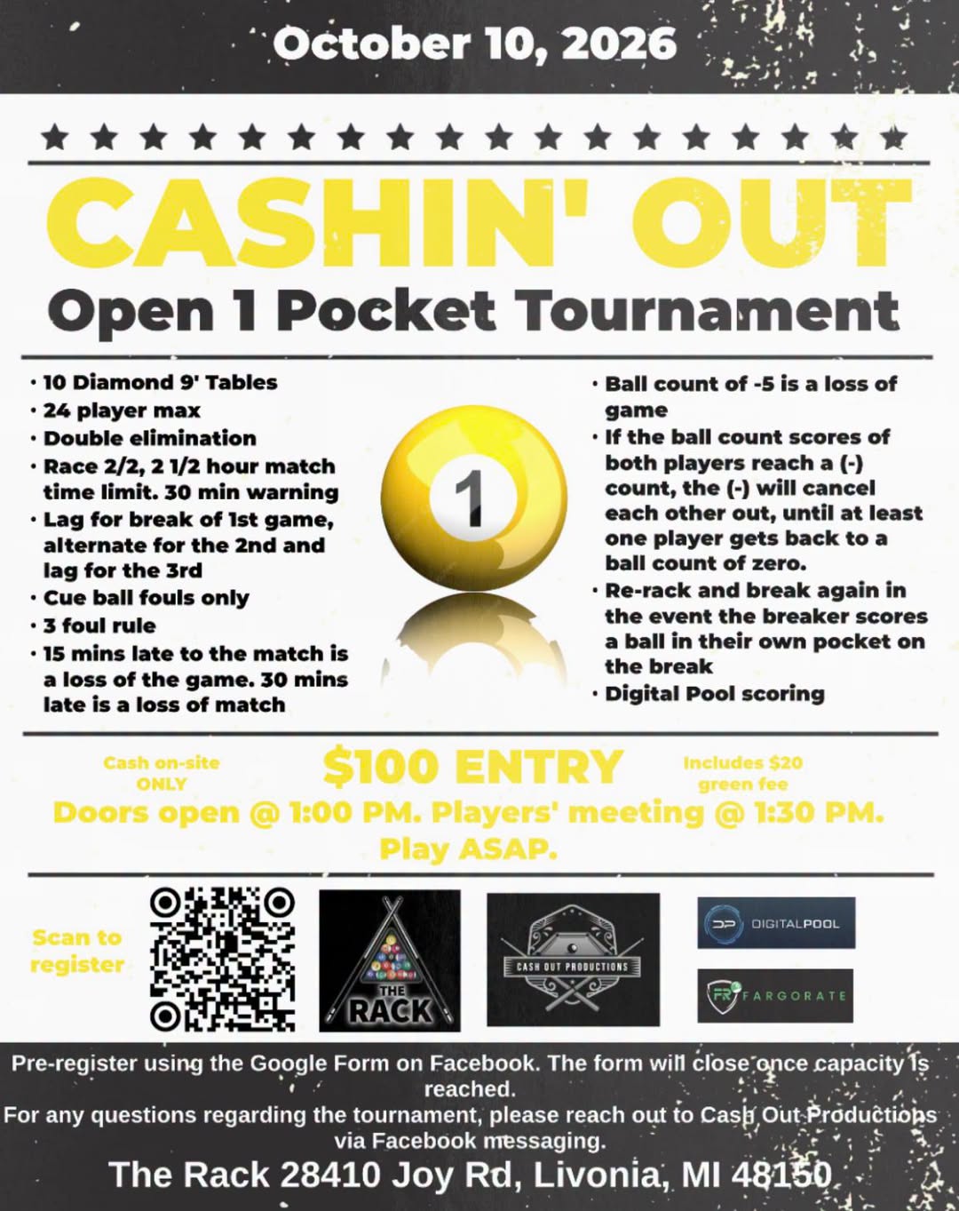 Tournament flyer / rules image