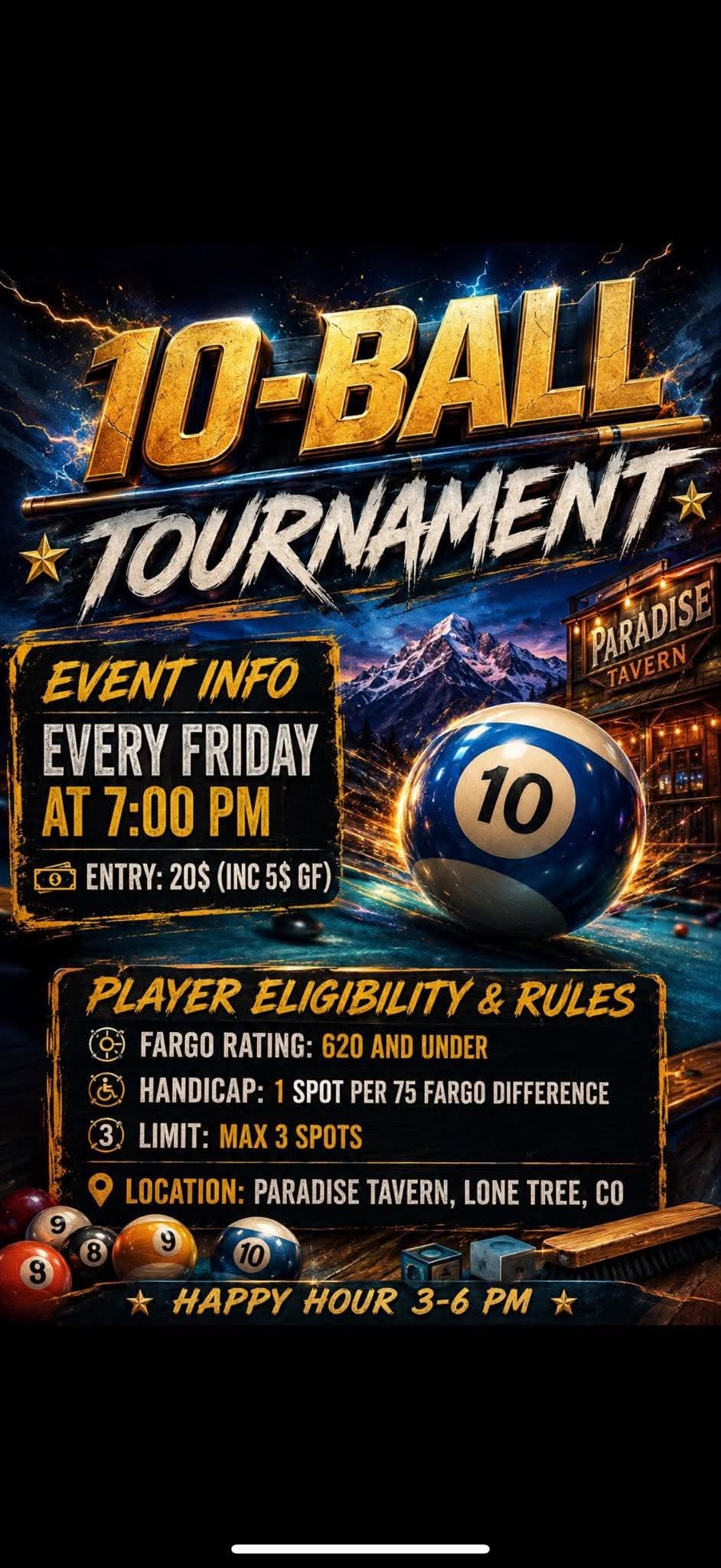 Tournament flyer / rules image