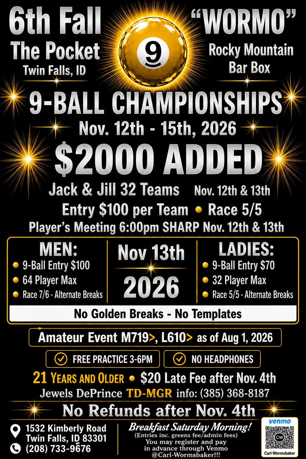 Tournament flyer / rules image