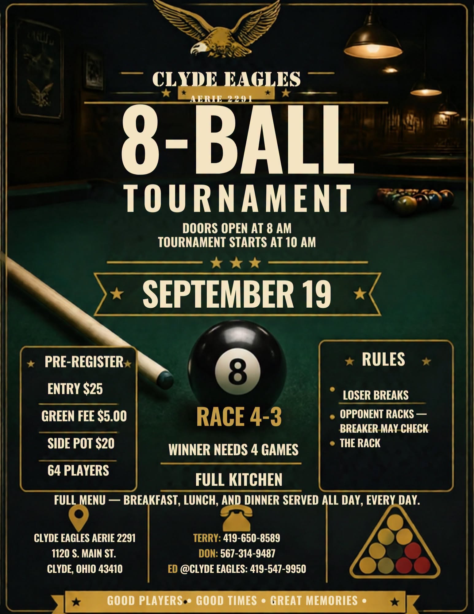 Tournament flyer / rules image