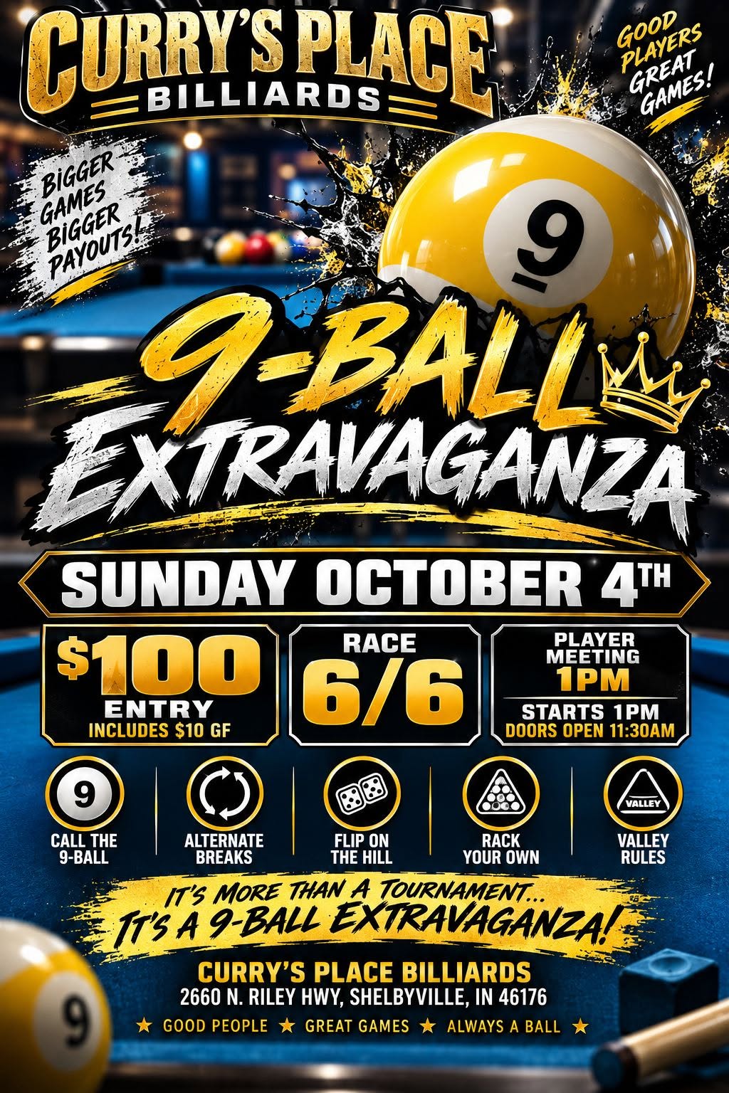 Tournament flyer / rules image