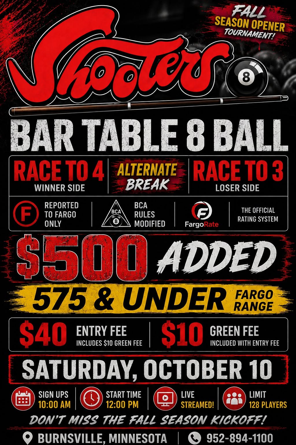 Tournament flyer / rules image