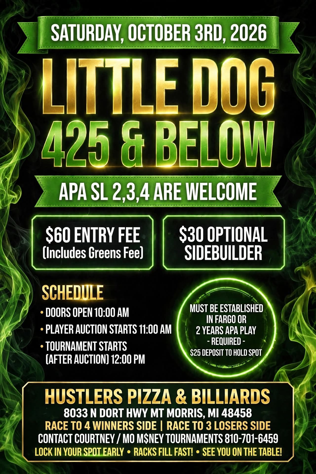 Tournament flyer / rules image