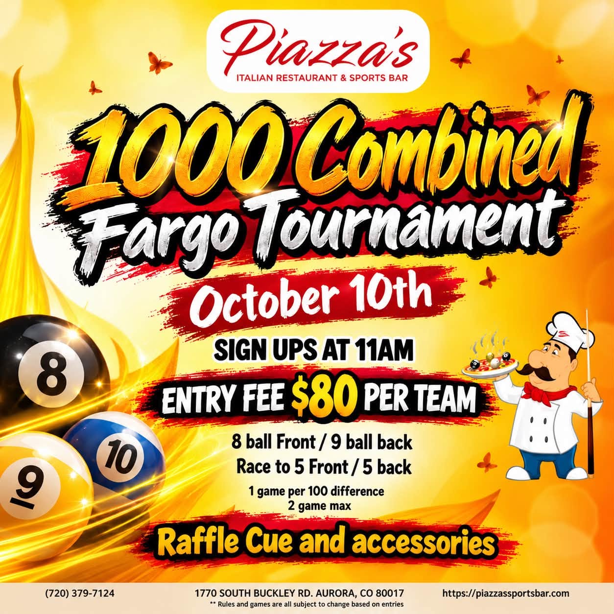 Tournament flyer / rules image