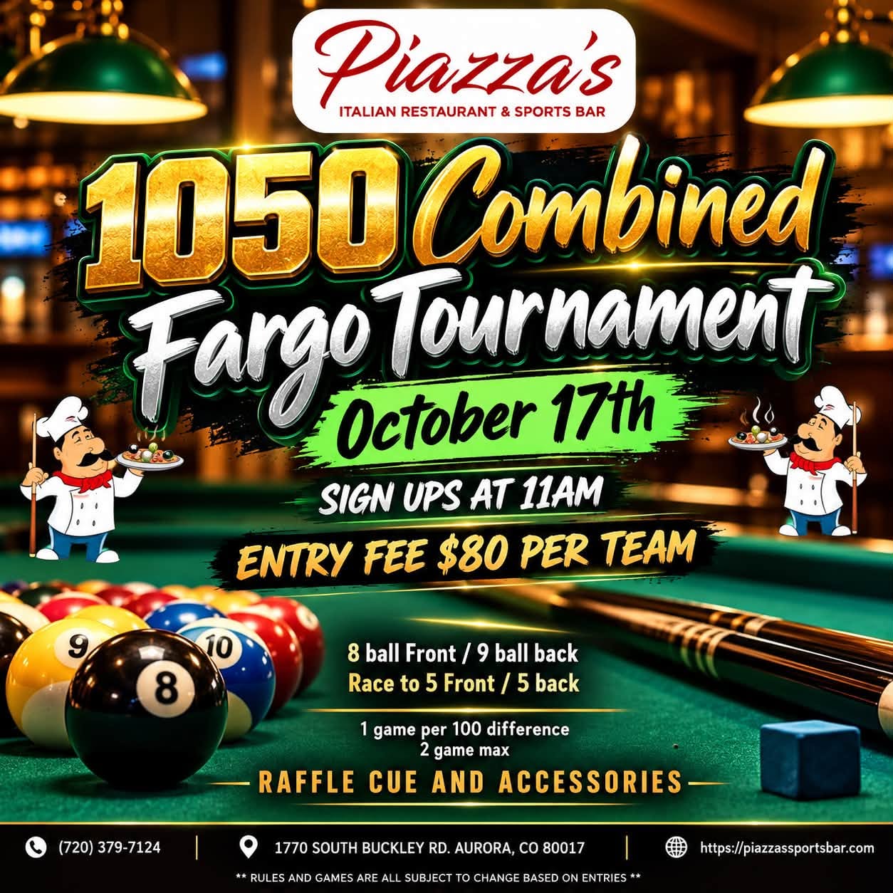 Tournament flyer / rules image