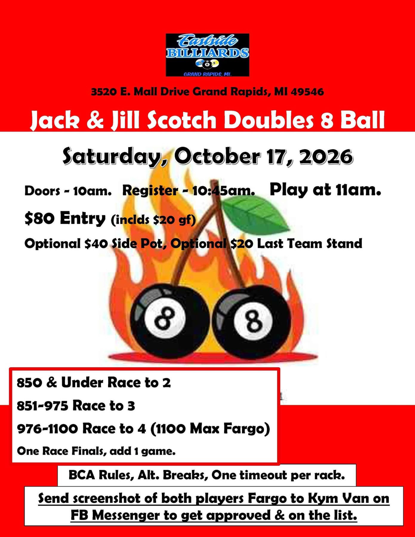 Tournament flyer / rules image