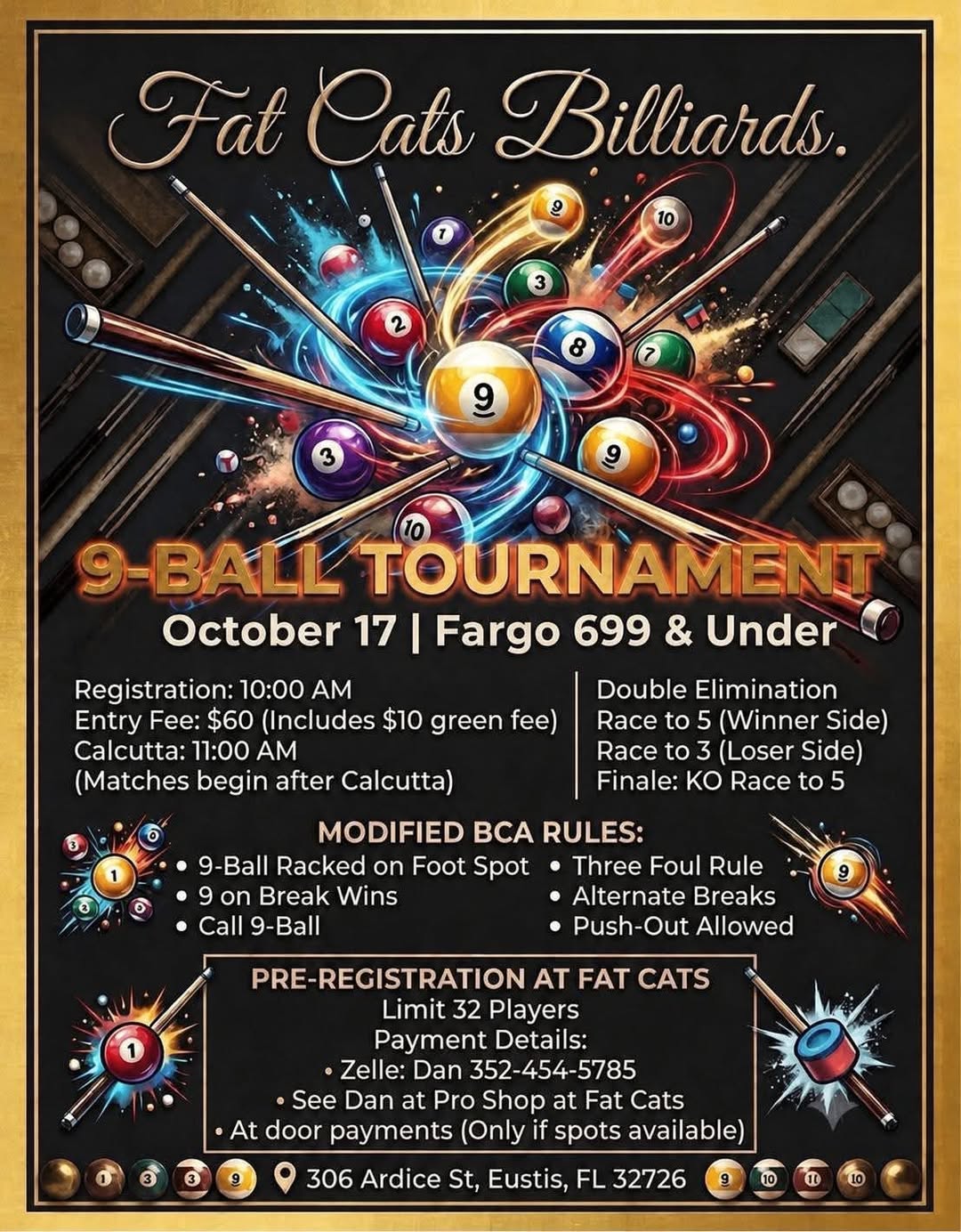 Tournament flyer / rules image