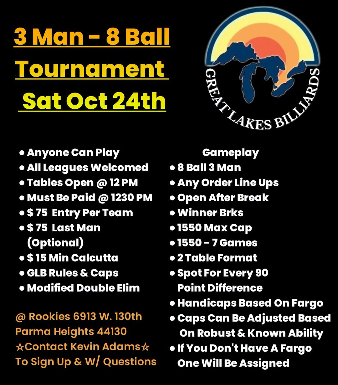 Tournament flyer / rules image