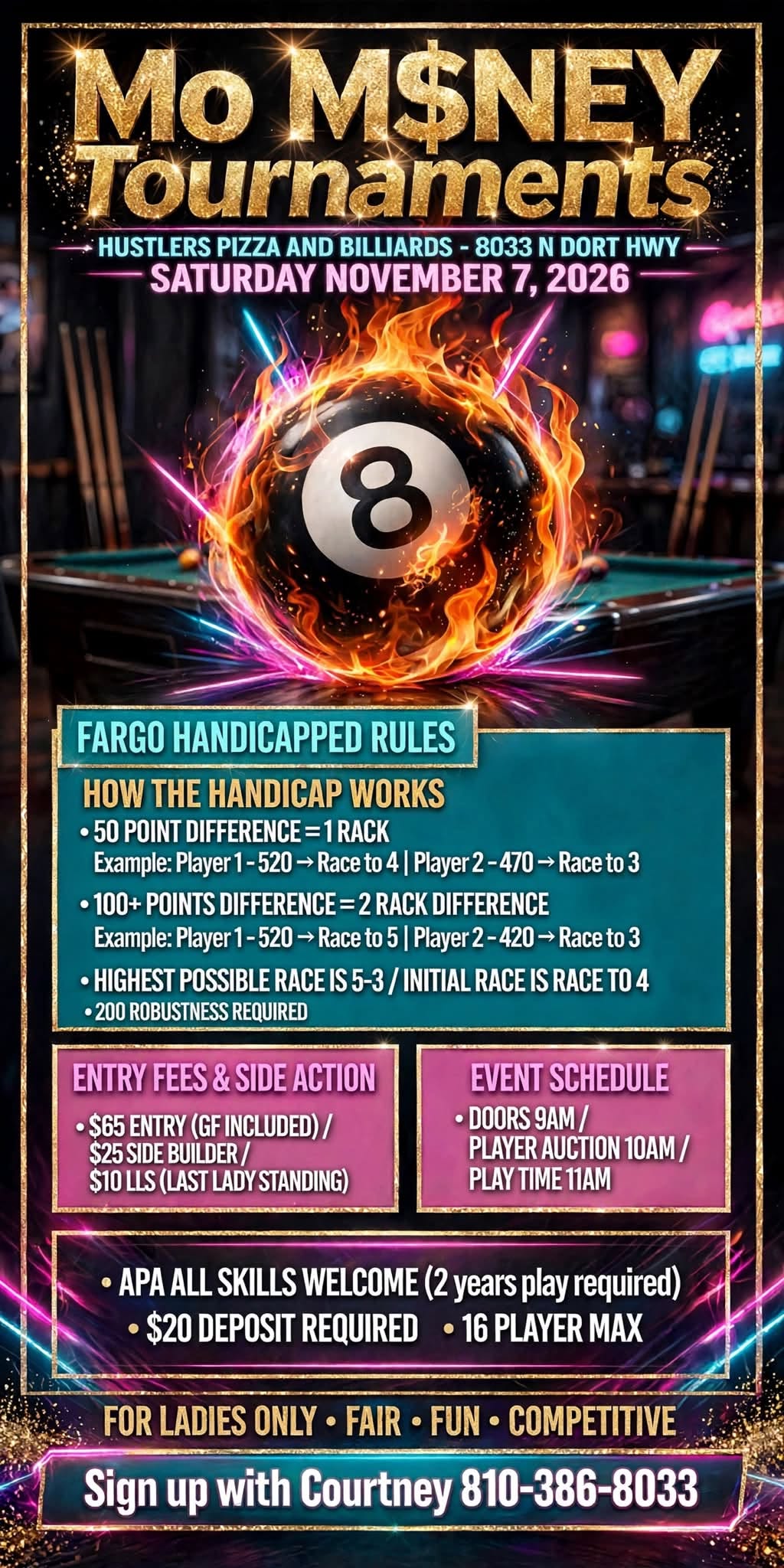 Tournament flyer / rules image